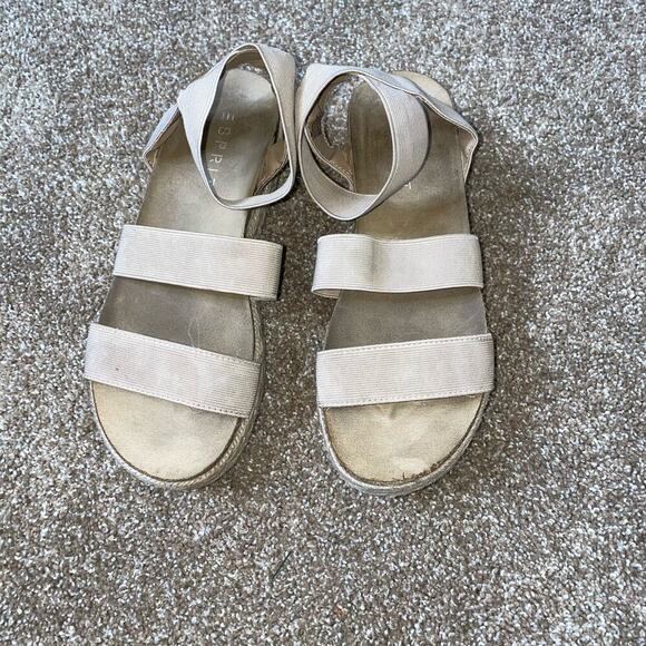 Esprit Women shoes Sandals Tan Espadrille Platform SZ 7.5 GiGi slip on platform - Picture 3 of 7